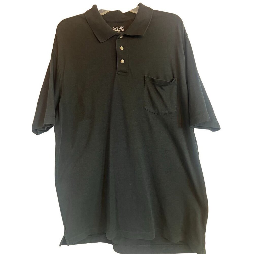 Austin‎ Clothing Co. Polo Mens L Shirt Black SS